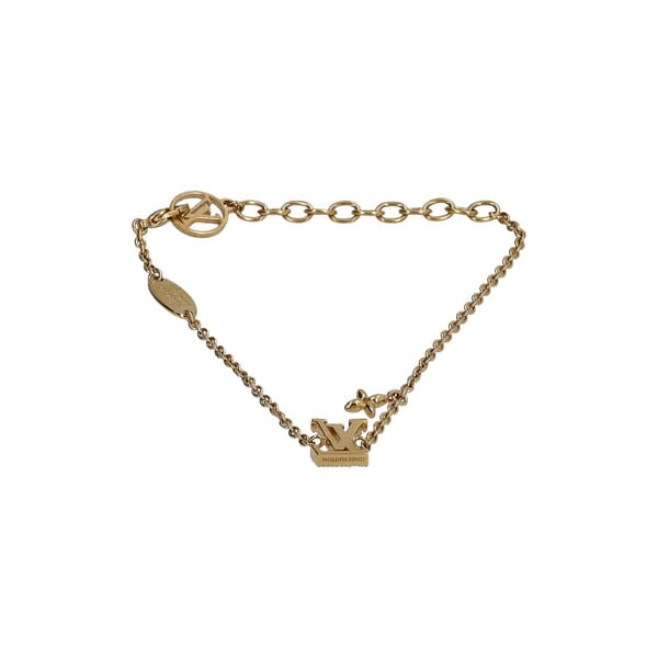 Metal/Crystal LV Iconic Bracelet Gold Tone