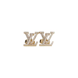 Metal/Crystal LV Iconic Earrings Gold Tone
