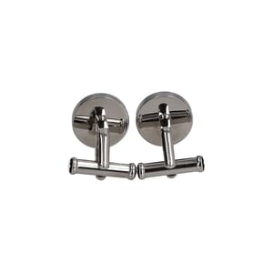 Stainless Steel Meisterstuck Round Cufflinks Silver Tone, view 2