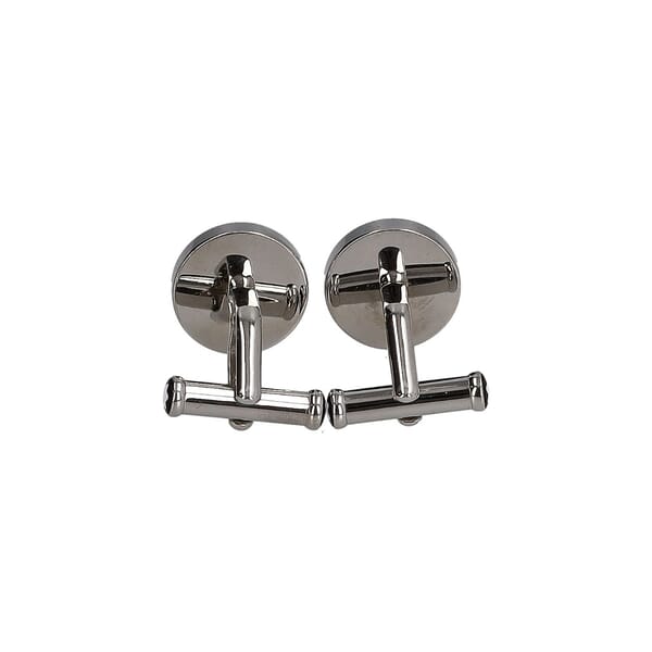 Stainless Steel Meisterstuck Round Cufflinks Silver Tone