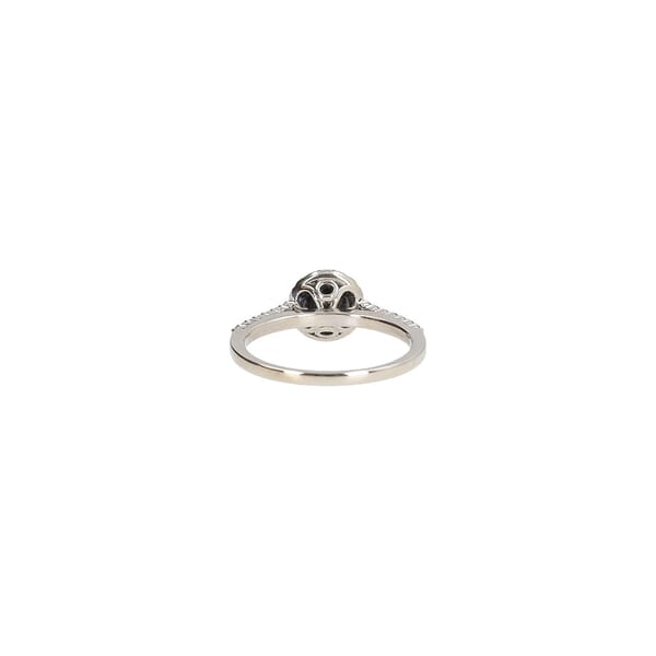 White Gold Black Diamond Halo Engagement Ring