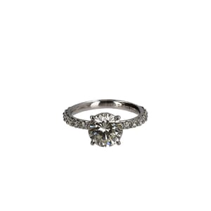 Platinum Diamond Solitaire/Hidden Halo Custom Engagement Ring