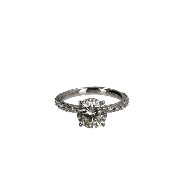 Platinum Diamond Solitaire/Hidden Halo Custom Engagement Ring