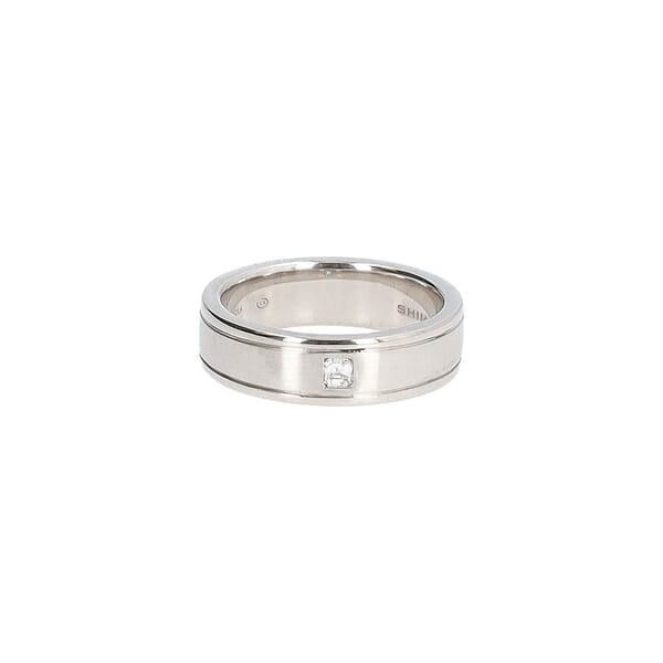 Platinum Single Diamond Wedding Band