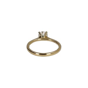 Gold Diamond Solitaire Victoria Engagement Ring, view 2