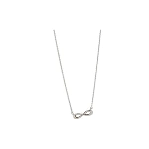 Sterling Silver Mini Infinity Pendant Necklace, view 3