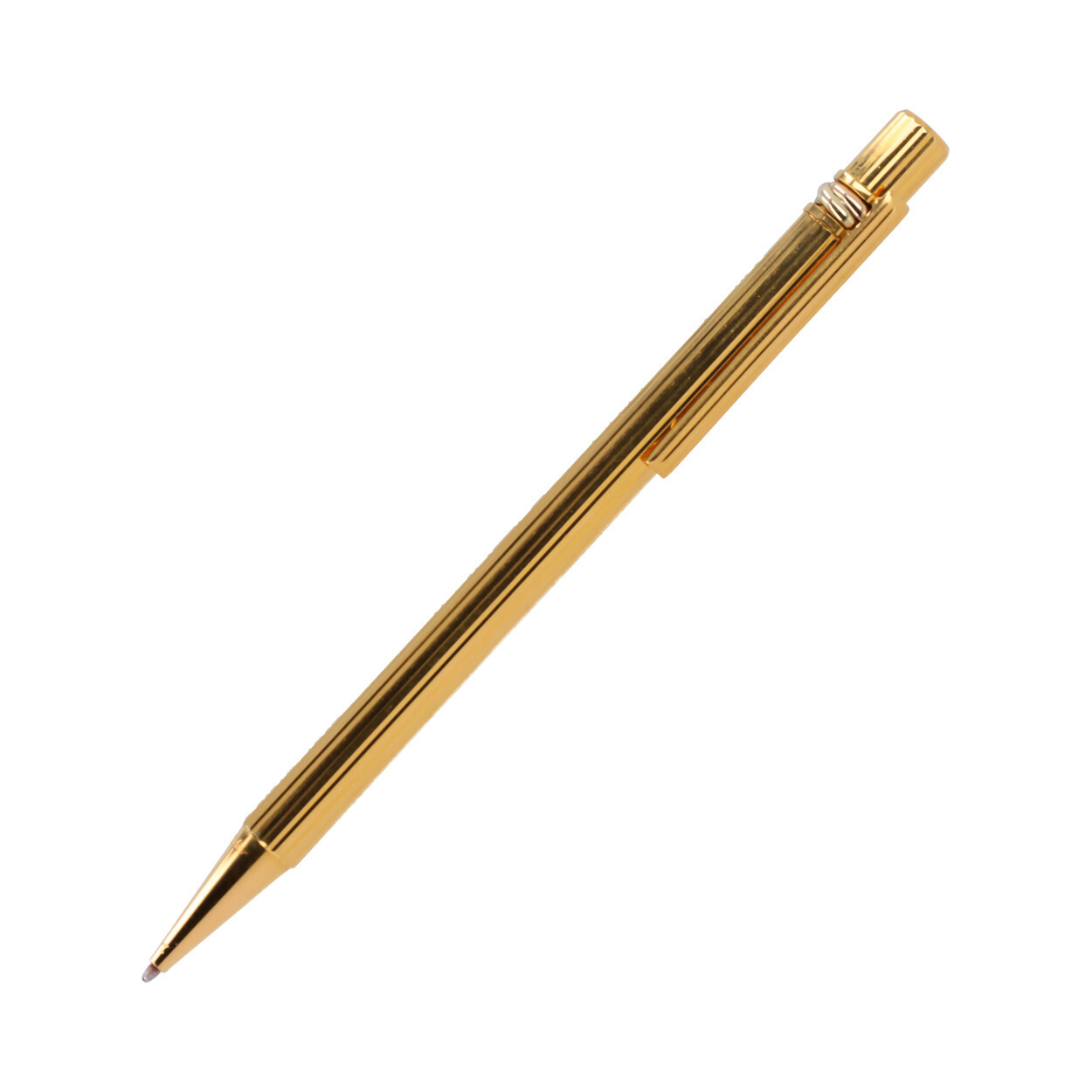 CARTIER Must De Cartier Trinity Ballpoint Pen Gold | Luxity