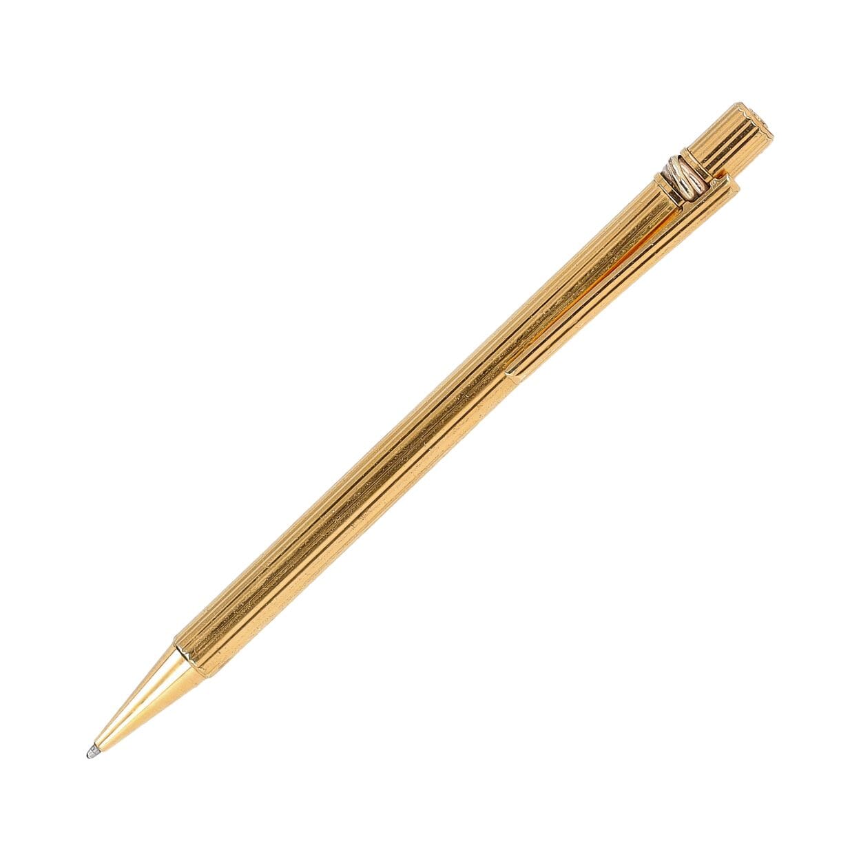 CARTIER Must De Cartier Trinity Ballpoint Pen Gold | Luxity