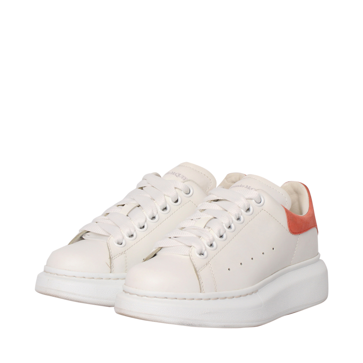 スニーカー Alexander Mcqueen White Leather Sneakers With Contrasting Alexander McQueen - White leather sneakers with contrasting