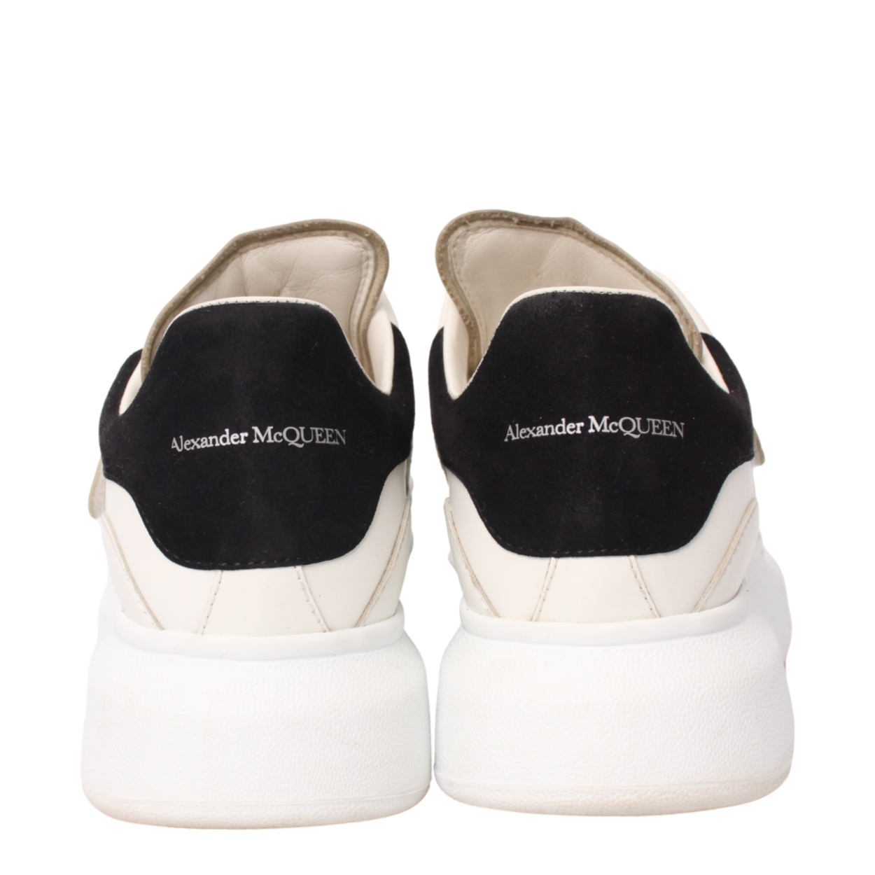 ALEXANDER MCQUEEN Leather Velcro Oversized Sneakers White | Luxity
