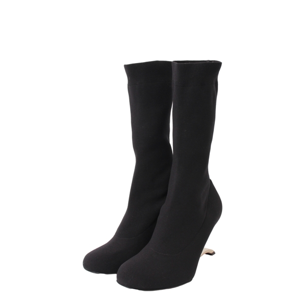 Knit Sock Boots Black