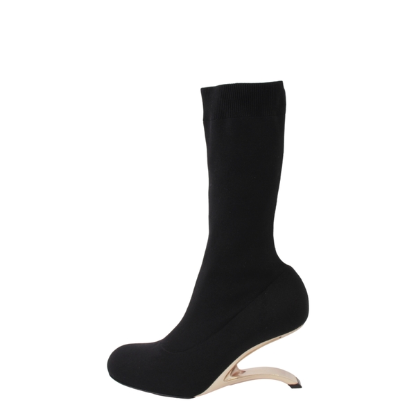 Knit Sock Boots Black