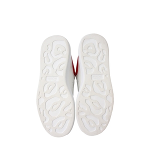 Leather Oversized Sneakers White/Red, view 5