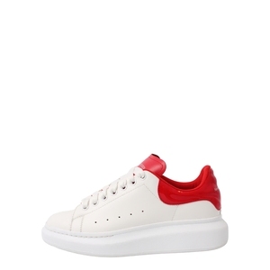 Leather Oversized Sneakers White/Red, view 2