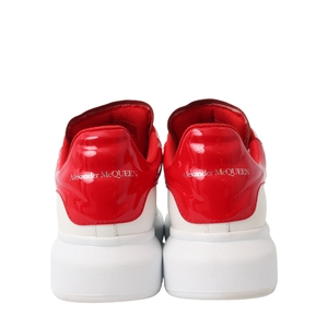 Leather Oversized Sneakers White/Red, view 4