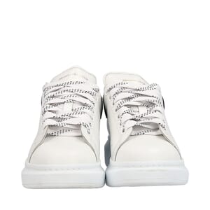 Leather Oversized Sneakers White/Black, view 3