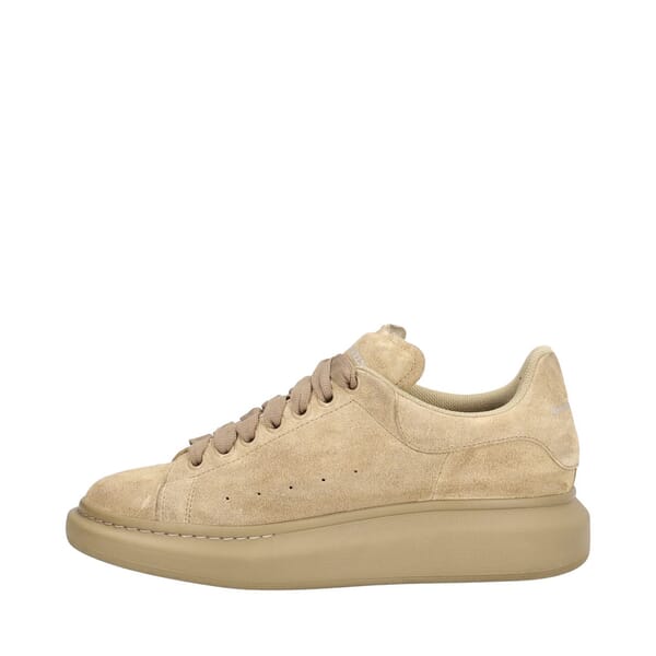 Suede Oversized Sneakers Beige