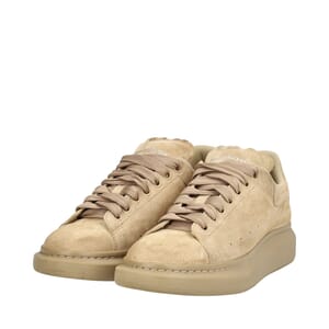 Suede Oversized Sneakers Beige