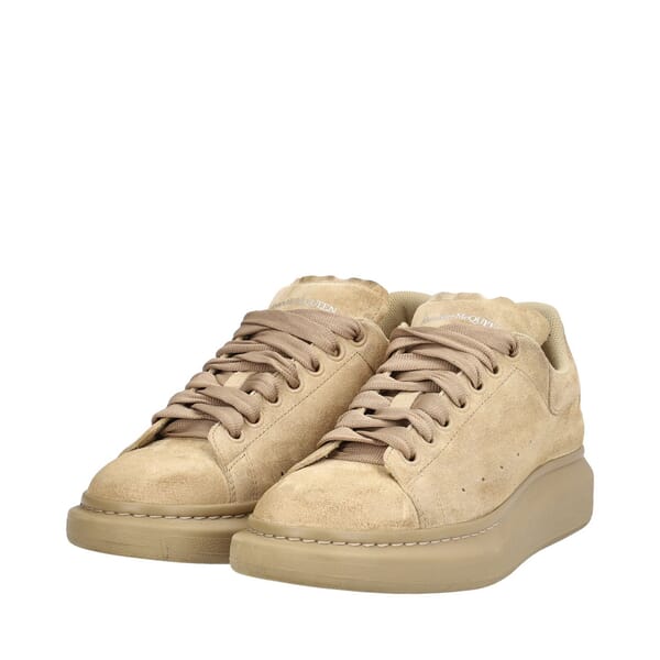 Suede Oversized Sneakers Beige