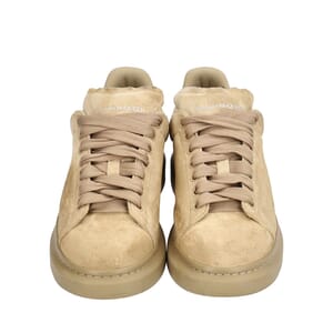Suede Oversized Sneakers Beige, view 3
