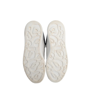 Leather Oversized Sneakers White/Navy, view 5