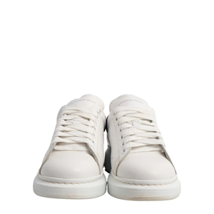 Leather Oversized Sneakers White/Navy, view 3
