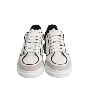 Leather/Suede Larry Sneakers White/Black, view 4