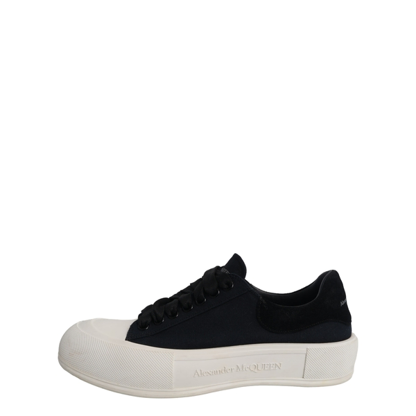 Canvas Deck Plimsoll Sneakers Navy/White