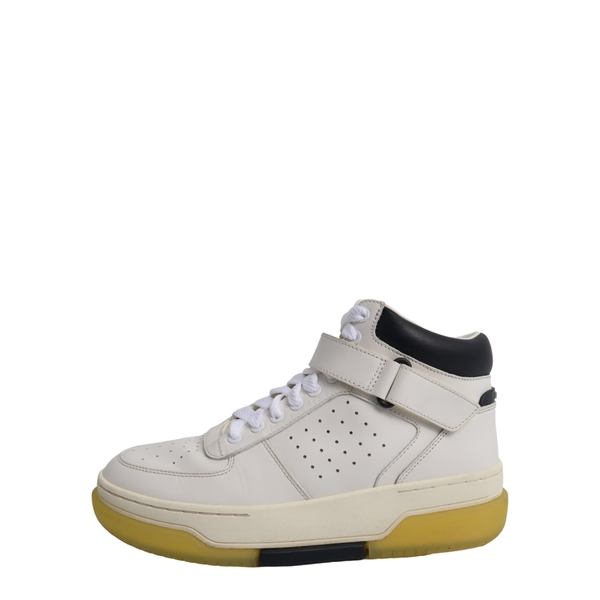Leather Stadium High Top Sneakers White