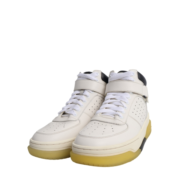 Leather Stadium High Top Sneakers White