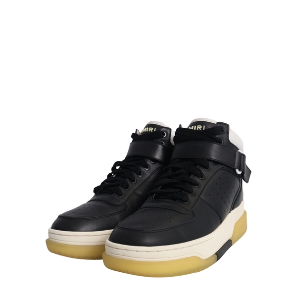 Leather Stadium High Top Sneakers Black