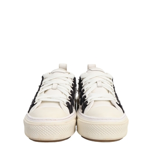 Canvas/Leather Stars Court Sneakers White/Black, view 3