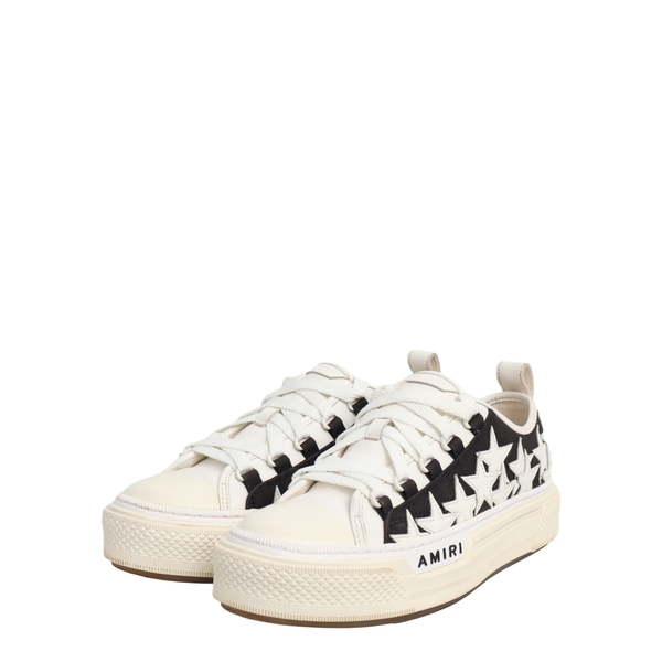 Canvas/Leather Stars Court Sneakers White/Black