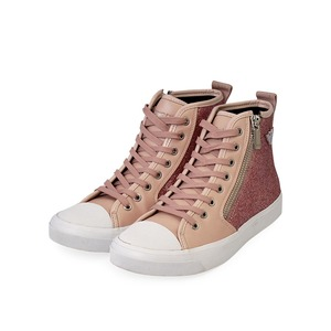 Glitter High Top Sneakers Nude/Pink