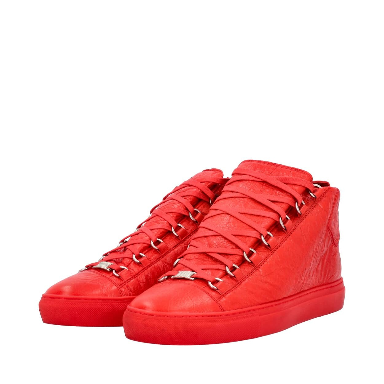 靴 BALENCIAGA Arena high Sneaker size 43 BALENCIAGA Leather Arena High Top Sneakers Red | Luxity