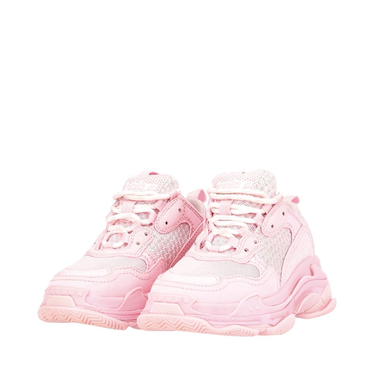 BALENCIAGA Mixed Material Kids Triple S Sneaker Pink | Luxity