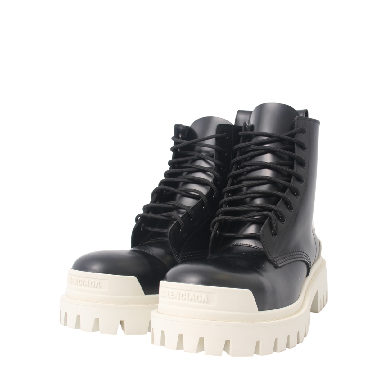 BALENCIAGA Leather Strike Boots Black | Luxity