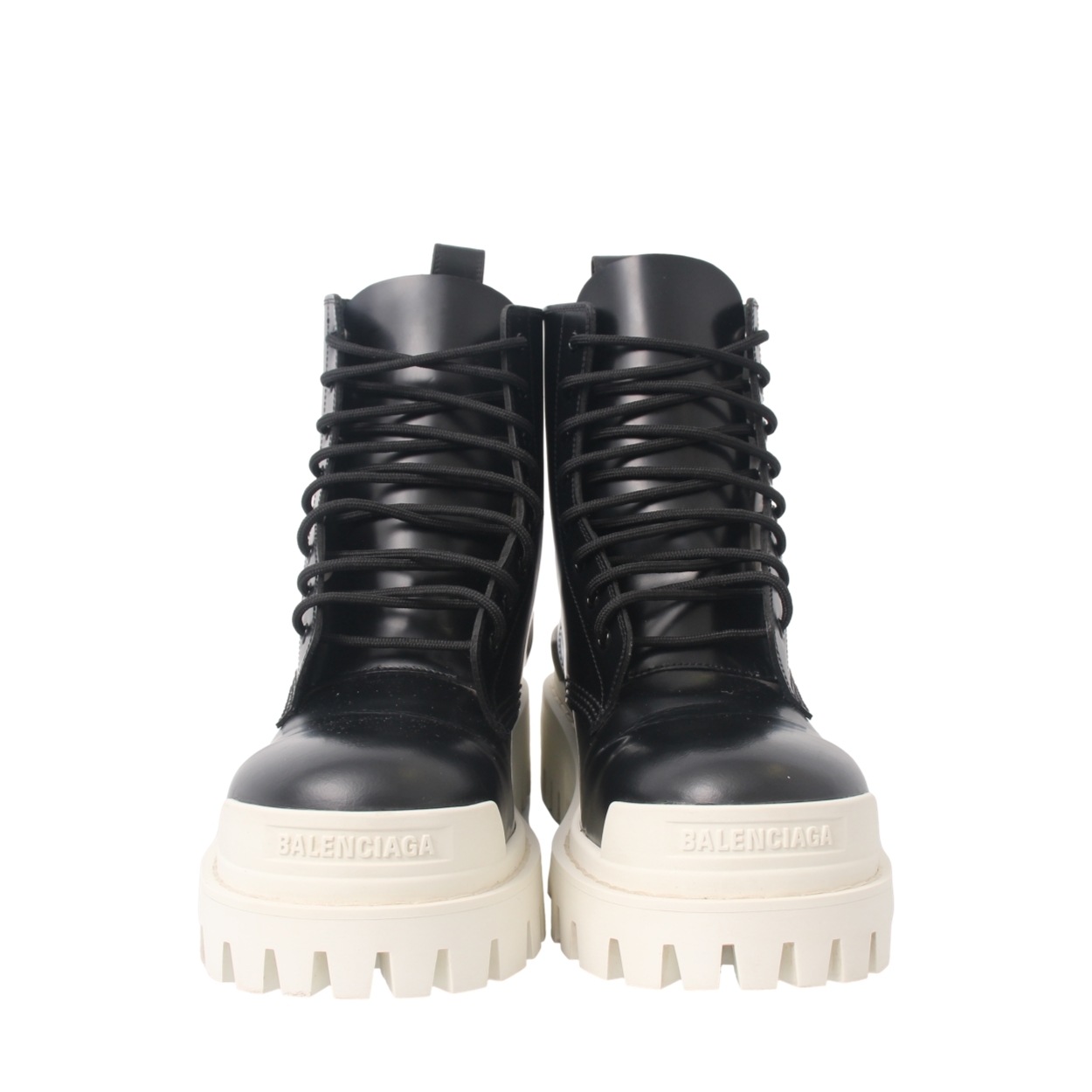 BALENCIAGA Leather Strike Boots Black | Luxity