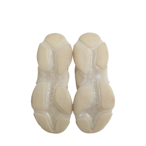 Mixed Material Triple S Sneakers White, view 5
