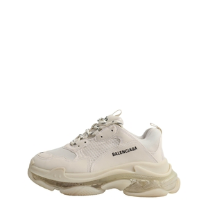 Mixed Material Triple S Sneakers White, view 2