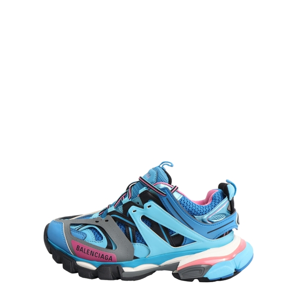 Mixed Material Track Sneakers Blue/Pink