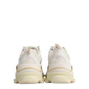 Mixed Material Triple S Sneakers White, view 4