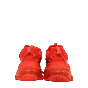 Mixed Material Triple S Sneakers Red, view 5