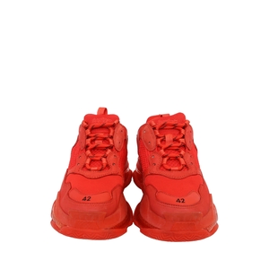 Mixed Material Triple S Sneakers Red, view 3