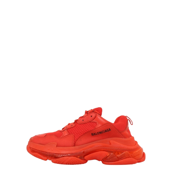 Mixed Material Triple S Sneakers Red