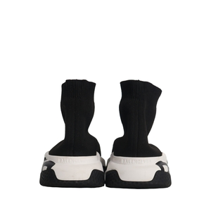 Knit Speed Graffiti Sock Sneakers Black/White, view 4