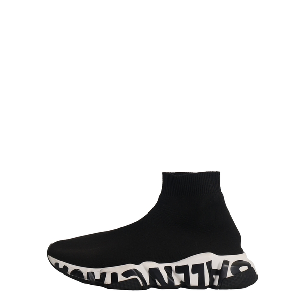 Knit Speed Graffiti Sock Sneakers Black/White