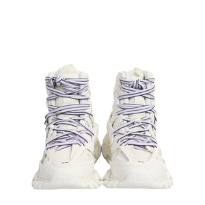 Mixed Material Track Hike Sneakers White, view 3