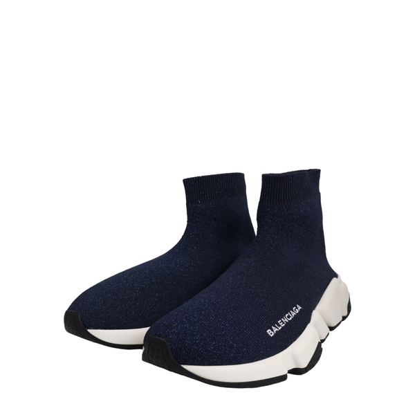 Knit Lurex Speed Sneakers Bleu Nuit
