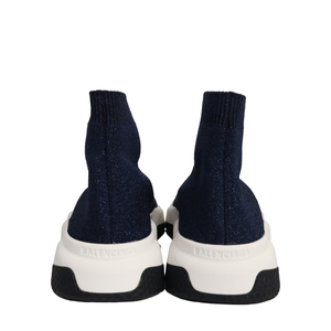 Knit Lurex Speed Sneakers Bleu Nuit, view 4